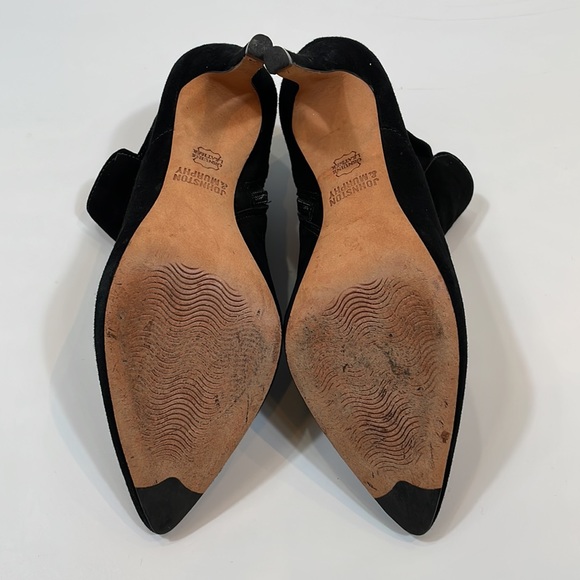 Johnston & Murphy Black Leather Bootie Heels 7.5 EUC Genuine Leather - Picture 9 of 11